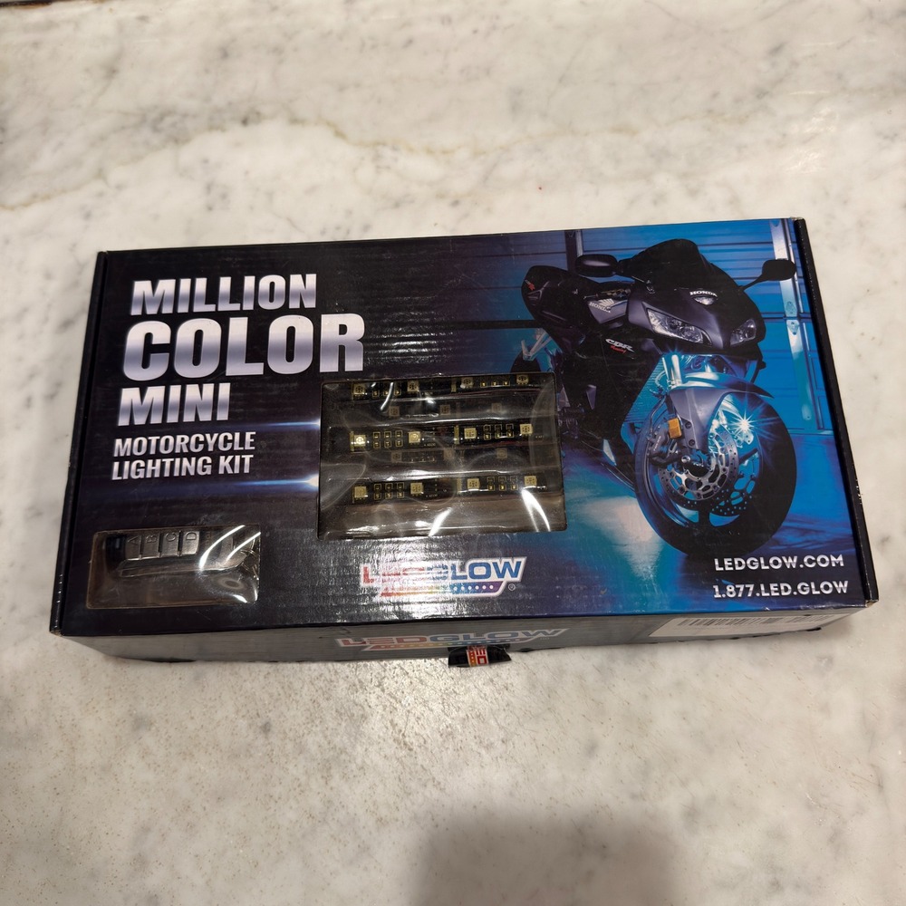 LEDGlow Million Color Mini Motorcycle‎ Lighting Kit 8pc Advanced Remote